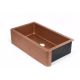 Handcrafted Copper Single Mount Kitchen Sink Modern Design